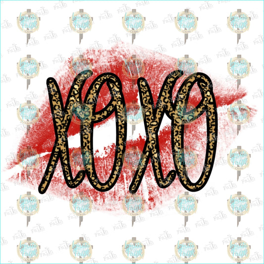 Xoxo Lips Red Sublimation Transfer